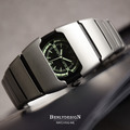 Benlydesign ｜ Lumin系列 銀色款 綠色刻度 石英款 不鏽鋼錶帶(L700S-M-G)_2