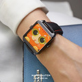 HappieWatch ｜設計師品牌 立體橘貓 方形黑框 皮帶/矽膠手錶套組 小怪獸腕錶 36mm(HN104F2JMV01ZH)_3