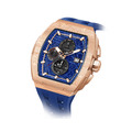 機械公爵 | 元素系列 玫瑰金框 藍色矽膠錶帶 石英錶 (TB8211QII-10)_2