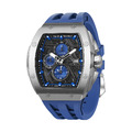 機械公爵 | 元素系列 銀框 藍色矽膠錶帶 石英錶 (TB8211QII-09)_1