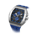 機械公爵 | 元素系列 銀框 藍色矽膠錶帶 石英錶 (TB8211QII-09)_2