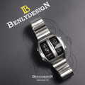 Benlydesign ｜Flip型 銀色款 兩視窗翻轉 LCD顯示 多功能 不鏽鋼錶帶 電子錶(KR-S)_3