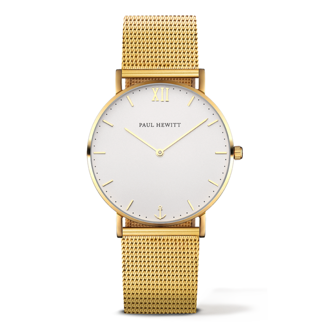Paul Hewitt | Sailor Line  金色 白面 玫瑰金米蘭腕錶 (PH-SA-G-SM-W-4S)