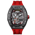 機械公爵 | 元素系列 自動上鍊 紅色款 碳纖維錶殼 矽膠錶帶 機械錶 (TB8228CF-02)