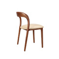 Bella 北美胡桃木餐椅-牛皮坐墊_3