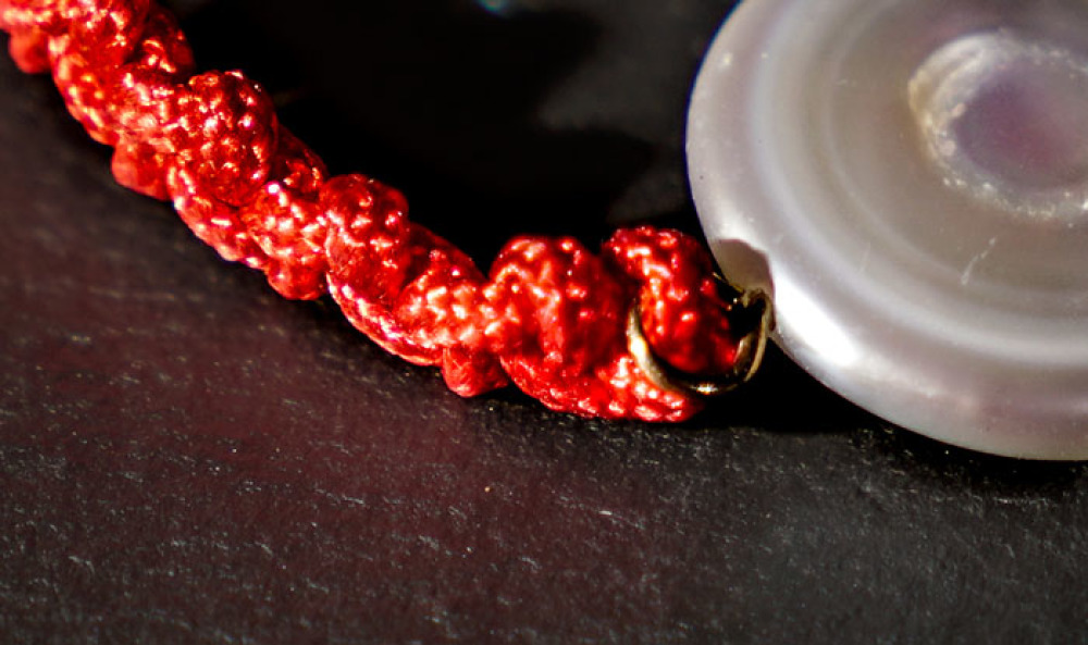 紅色牽絆珍珠手鍊