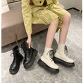EdaChic韓國厚底綁帶軍靴_1