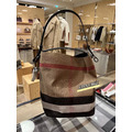 EdaChic Burberry經典格紋棉麻水桶包（大）_1