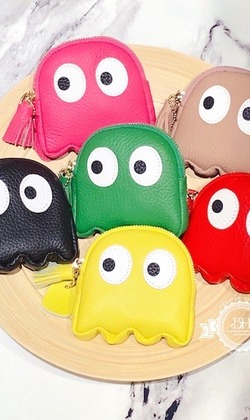 小精靈真皮零錢包、鑰匙圈