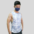 【Go ahead系列】迷彩健身背心 沼澤藍 (預購)