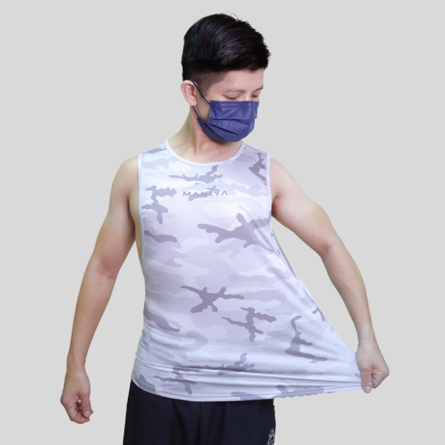 【Go ahead系列】迷彩健身背心 銀河灰 (預購)