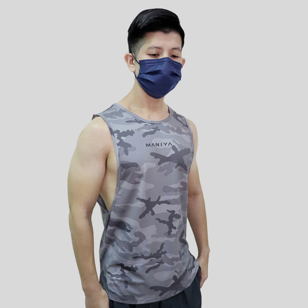 【Go ahead系列】迷彩健身背心 城市黑 (預購)