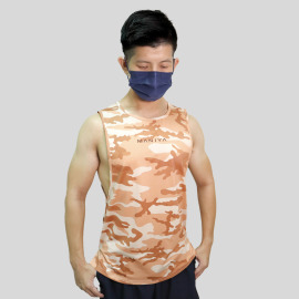 【Go ahead系列】迷彩健身背心 荒漠橘 (預購)