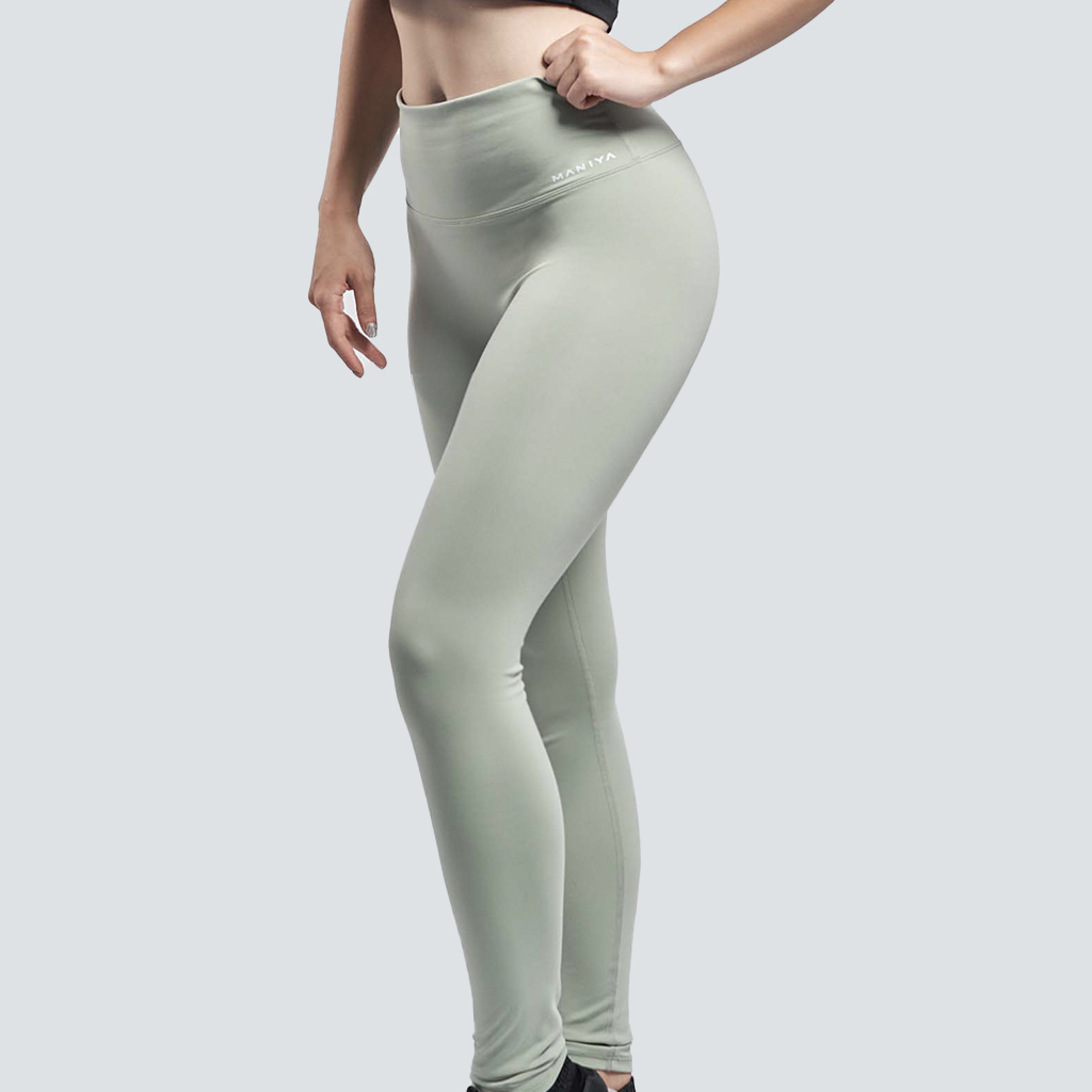 【初晨系列】ＭANIYA 翹臀緊身瑜珈褲 (若草綠）