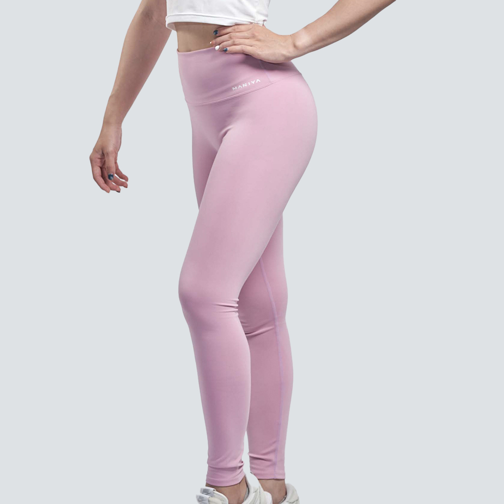 【初晨系列】ＭANIYA 翹臀緊身瑜珈褲 (玫瑰粉）