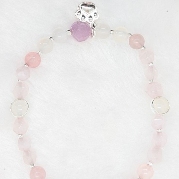 【破億品牌主理人指定配戴】海影柔心 (粉水晶)－新年首選浪漫水晶手鍊