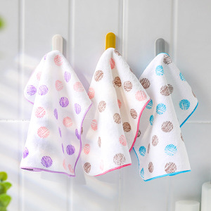 双星毛巾粉彩點剪絨小手巾23x23cm