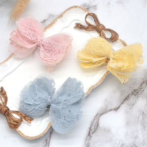 甜美蕾絲花邊蝴蝶結髮夾