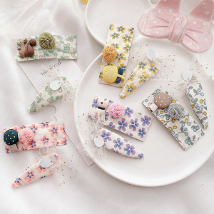 韓系小碎花立體卡通造型BB夾 2入組