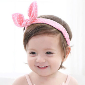 棉感甜美兔耳髮帶