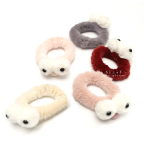 可愛大眼睛毛絨髮圈