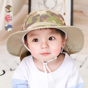 (出清不退換)透氣迷彩大寬簷遮後頸漁夫帽