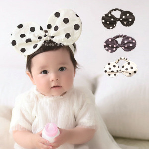 大圓點老鼠耳朵造型髮帶