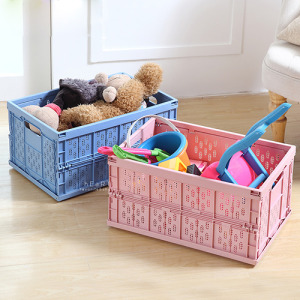 (出清不退換)(限宅配)車用鏤空樹葉摺疊整理收納箱 45x30x23.5cm