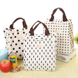 (出清不退換)極簡棉麻便當保溫手提袋