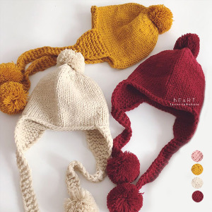 (出清不退換)毛球毛線編織護耳帽