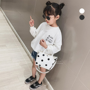 韓系波點斜背帆布包托特包