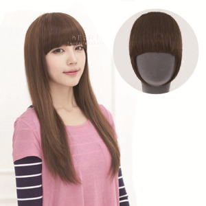 韓系齊瀏海鬢角假髮片