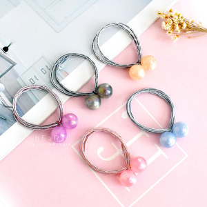 韓系貓眼石珠子彈性髮圈