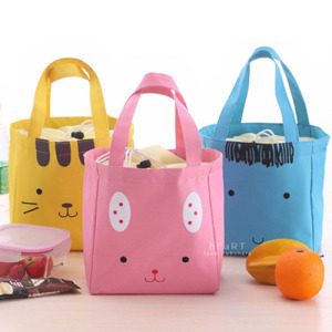 (出清不退換)微笑動物帆布束口保溫保冷提袋