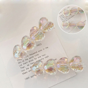 夢幻透明劉海髮夾 愛心 圓形