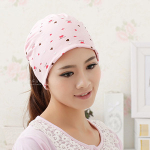 (出清不退換)簡約柔棉印花月子帽