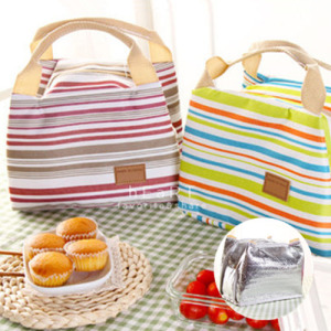 (出清不退換)繽紛條紋便當保溫保冷袋