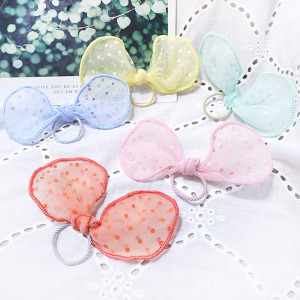 俏皮點點蝴蝶結造型髮圈