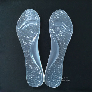 矽膠七分雙足弓透明鞋墊  一雙組