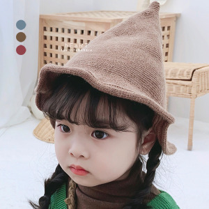 (出清不退換)韓系針織尖頂巫師帽