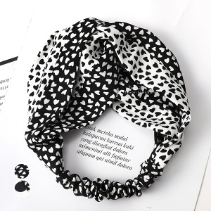 復古時尚波點彈性髮帶