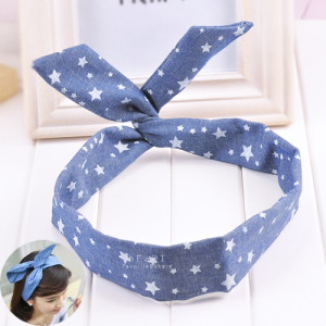 百搭牛仔丹寧鐵絲髮帶