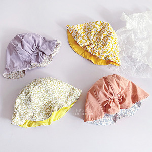 (出清不退換)小碎花印花雙面遮陽帽