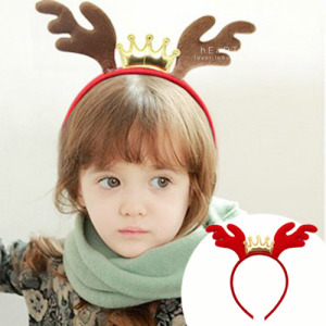 聖誕可愛皇冠鹿角髮箍