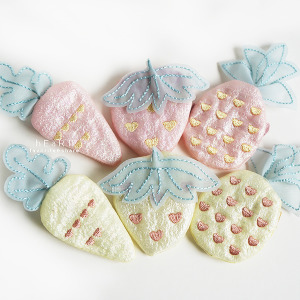 清新水果炫彩布藝髮夾