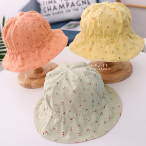 (出清不退換)小櫻桃皺皺遮陽漁夫帽