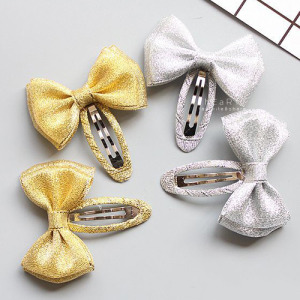 夢幻金蔥蝴蝶結BB髮夾 2入組