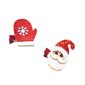 聖誕閃亮平面造型髮夾