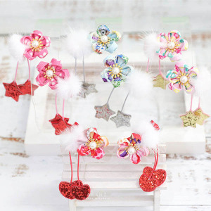 新年中國風花朵垂墜吊飾髮夾