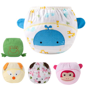 (出清不退換)柔棉立體刺繡加厚四層學習褲